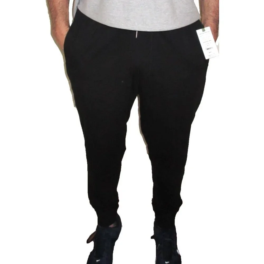 Tasc Performance Men's Varsity Fleece French Terry Jogger Pants Black NWT - Picture 9 of 13